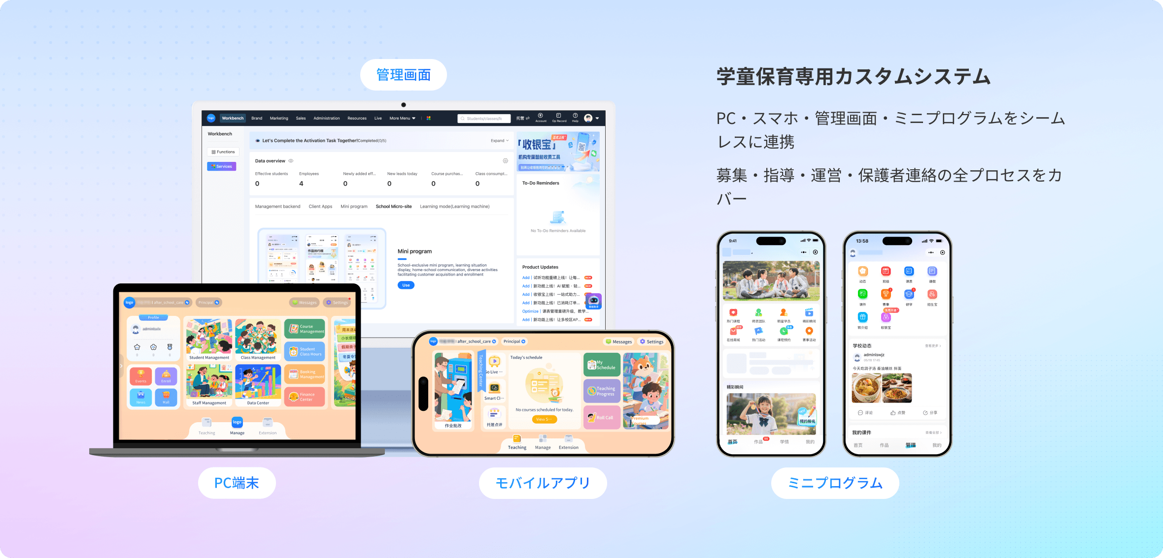 教室ブランドのスマート化をワンストップ推進